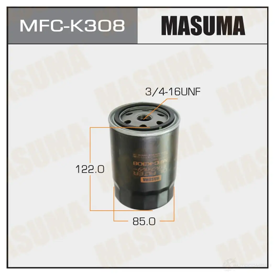 Фильтр масляный MASUMA 1422884331 MFC-K308 KG OA1S 4560116744411 изображение 0