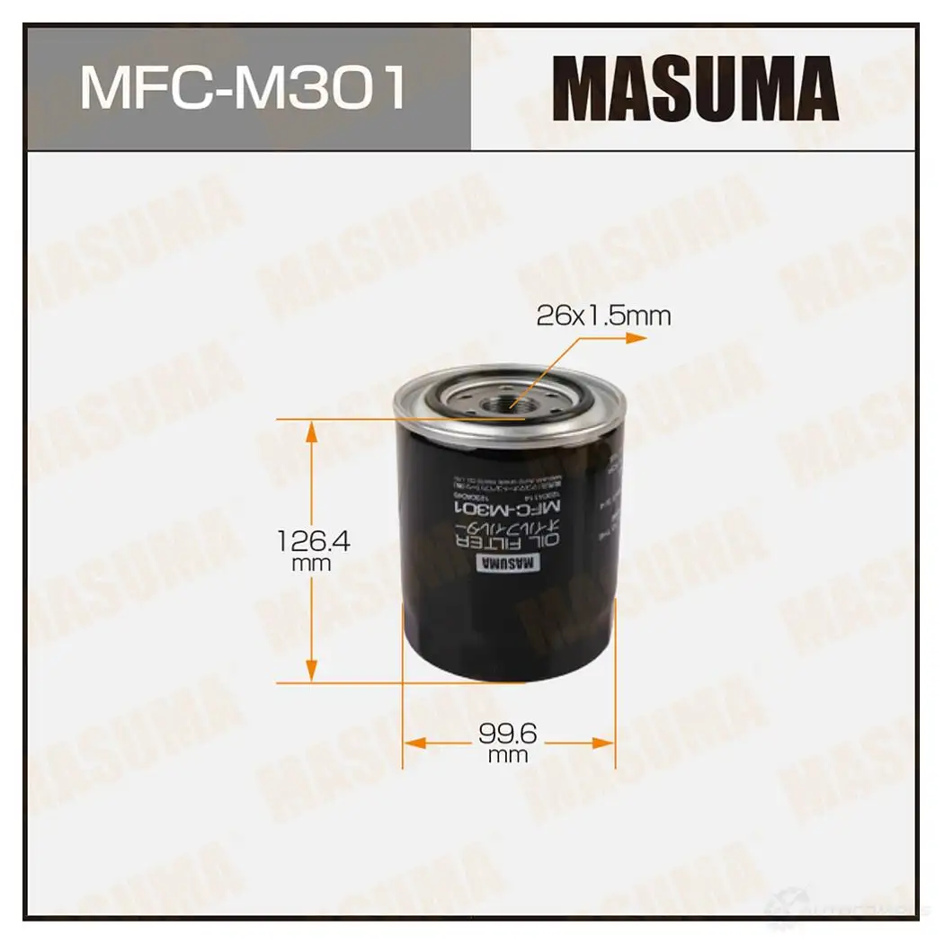 Фильтр масляный MASUMA MFC-M301 1422884314 4560116741762 Y26HU7 A изображение 0