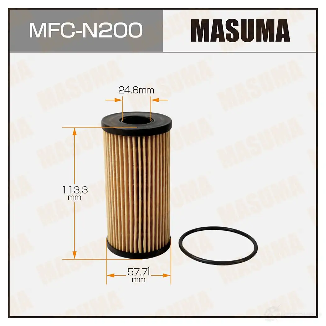 Фильтр масляный (вставка) MASUMA 4EF5E D MFC-N200 1422884313 4560116742363 изображение 0