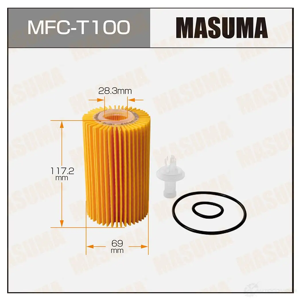 Фильтр масляный (вставка) MASUMA 1420577297 4560116741380 A GJRJ MFC-T100 изображение 0