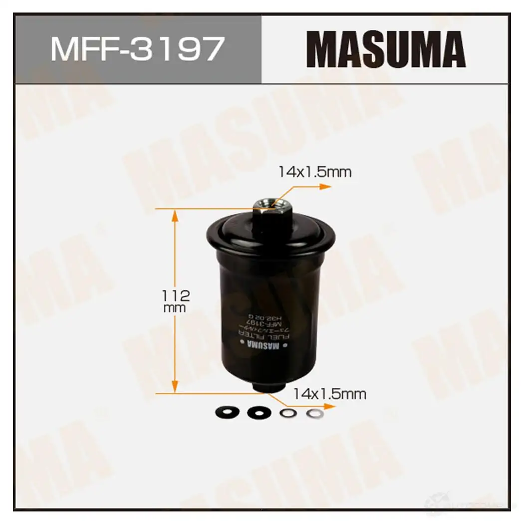 Фильтр топливный MASUMA MFF-3197 1422883950 R 9SODT9 4560116742554 изображение 0