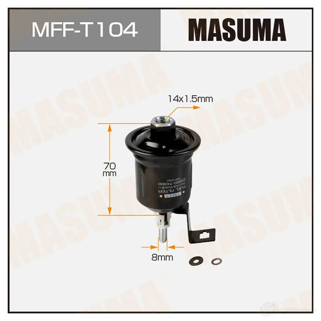 Фильтр топливный MASUMA ZZVVQ OV MFF-T104 1422883985 4560116741540 изображение 0