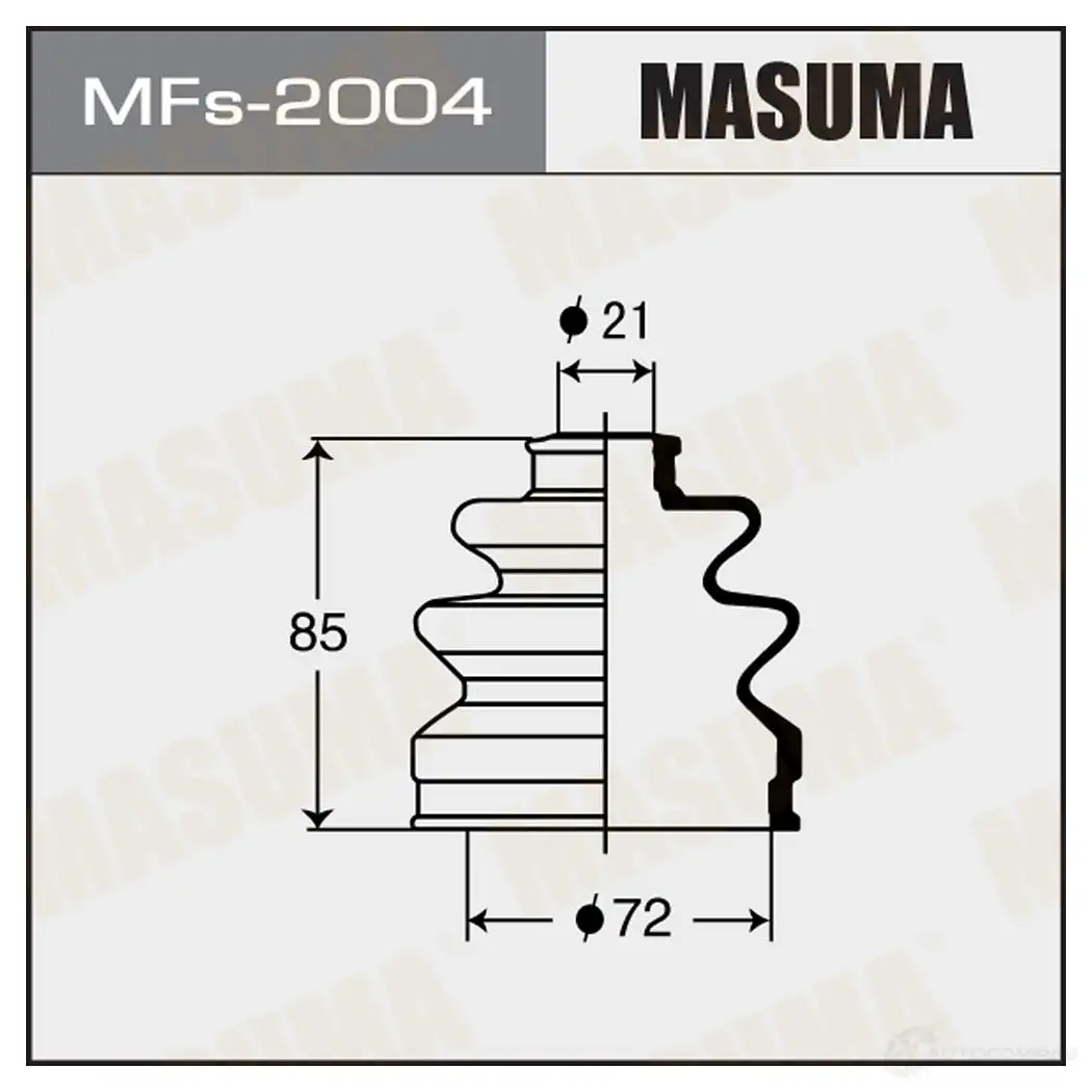 Пыльник ШРУСа (силикон) MASUMA MFs-2004 1422878975 I4B0J E изображение 0