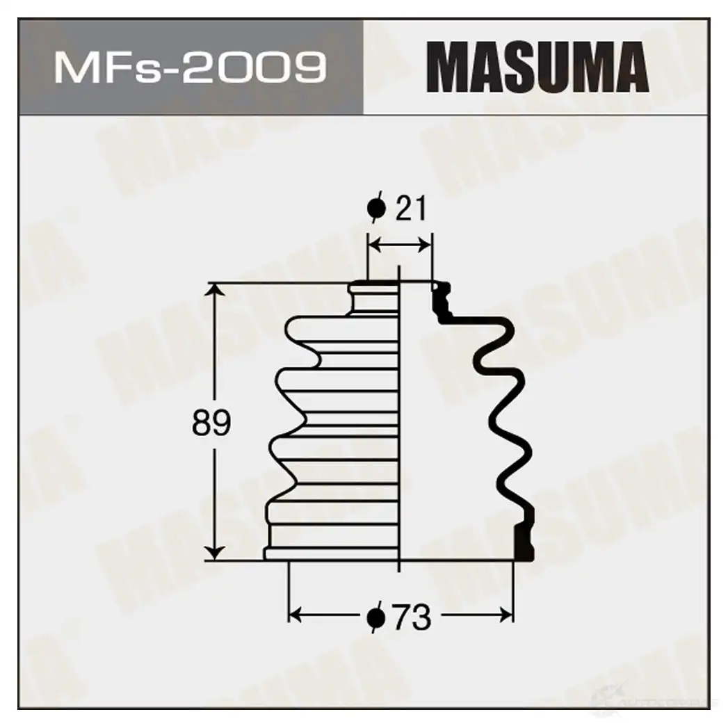 Пыльник ШРУСа (силикон) MASUMA 1FJ6T 90 1422879007 MFs-2009 изображение 0