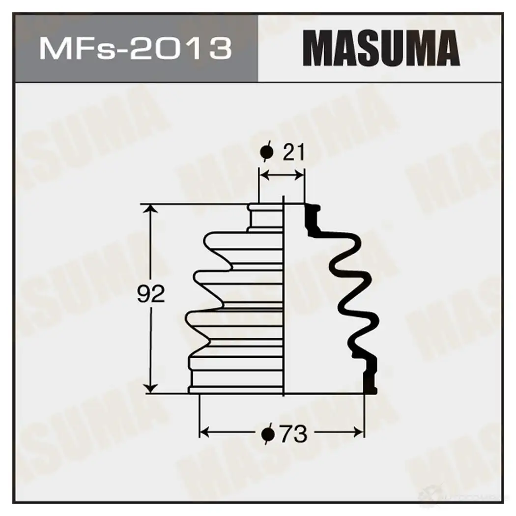 Пыльник ШРУСа (силикон) MASUMA 1422881175 O4QVW YK MFs-2013 изображение 0