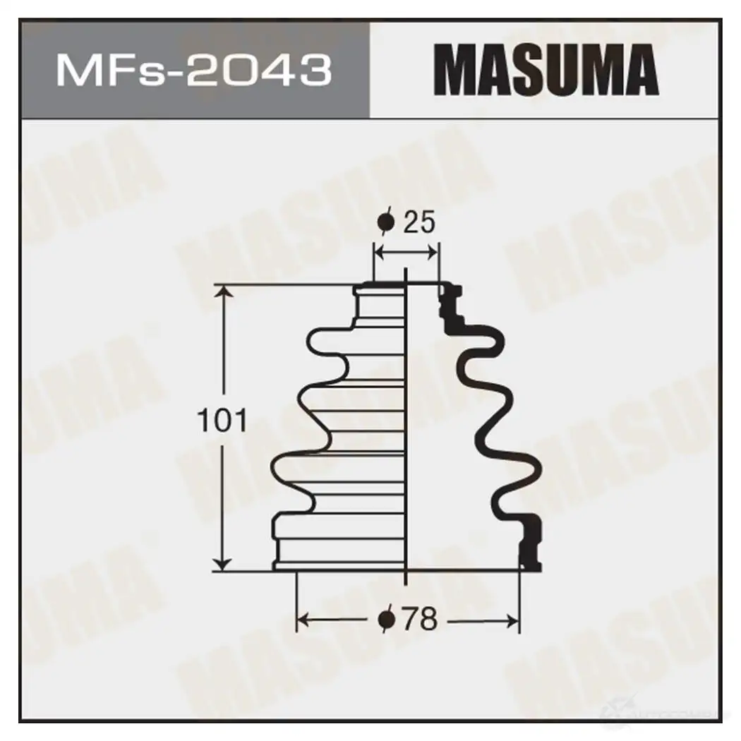 Пыльник ШРУСа (силикон) MASUMA 1422881168 ZOGZ7 6O MFs-2043