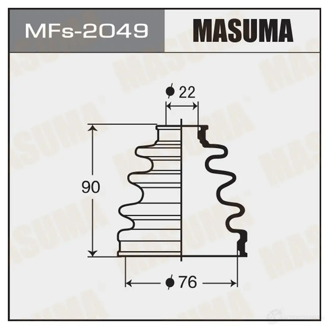 Пыльник ШРУСа (силикон) MASUMA 1422881165 28V BSH MFs-2049 изображение 0