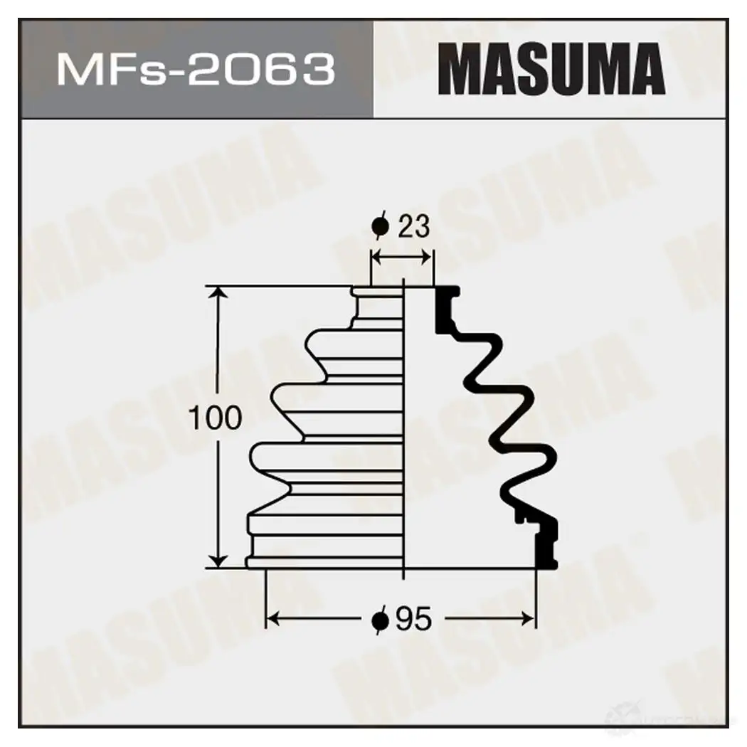 Пыльник ШРУСа (силикон) MASUMA 1422881158 3G0IX C MFs-2063 изображение 0