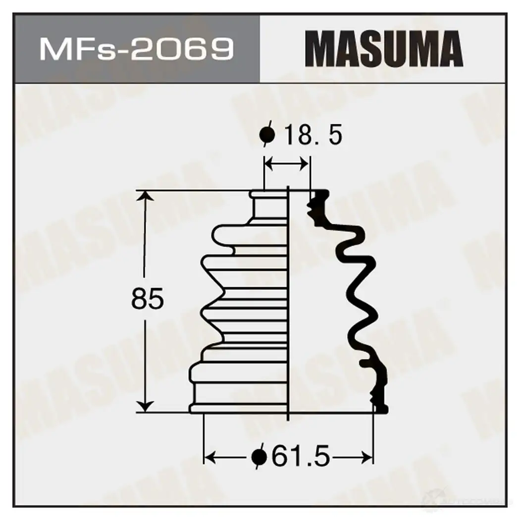 Пыльник ШРУСа (силикон) MASUMA IBF EDA MFs-2069 1422881136 изображение 0