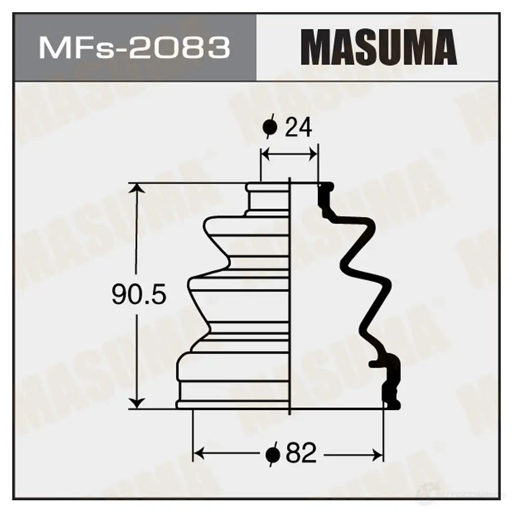 Пыльник ШРУСа (силикон) MASUMA MFs-2083 1422881129 V ABY1RN изображение 0
