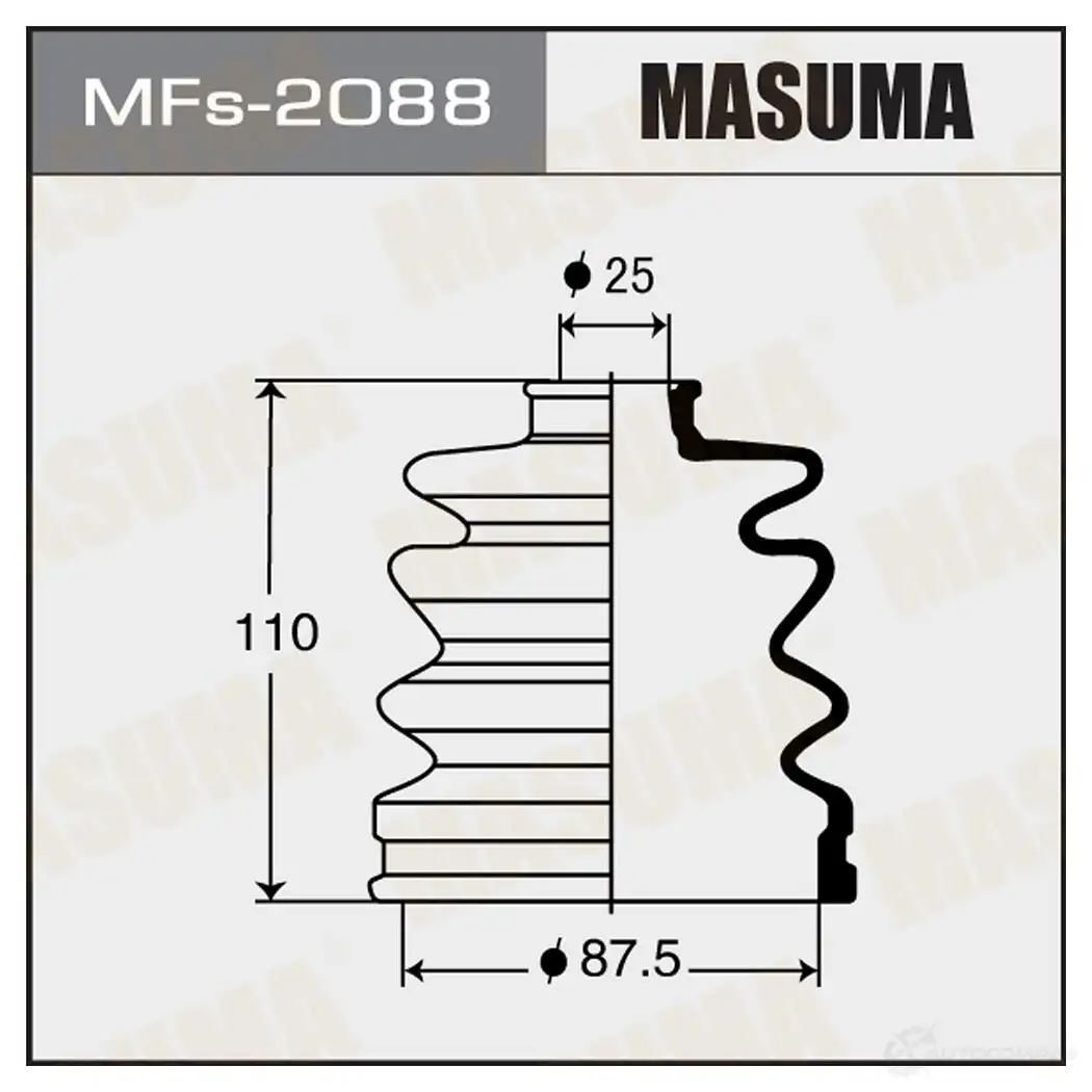 Пыльник ШРУСа (силикон) MASUMA MFs-2088 DYT 41 1422881128 изображение 0