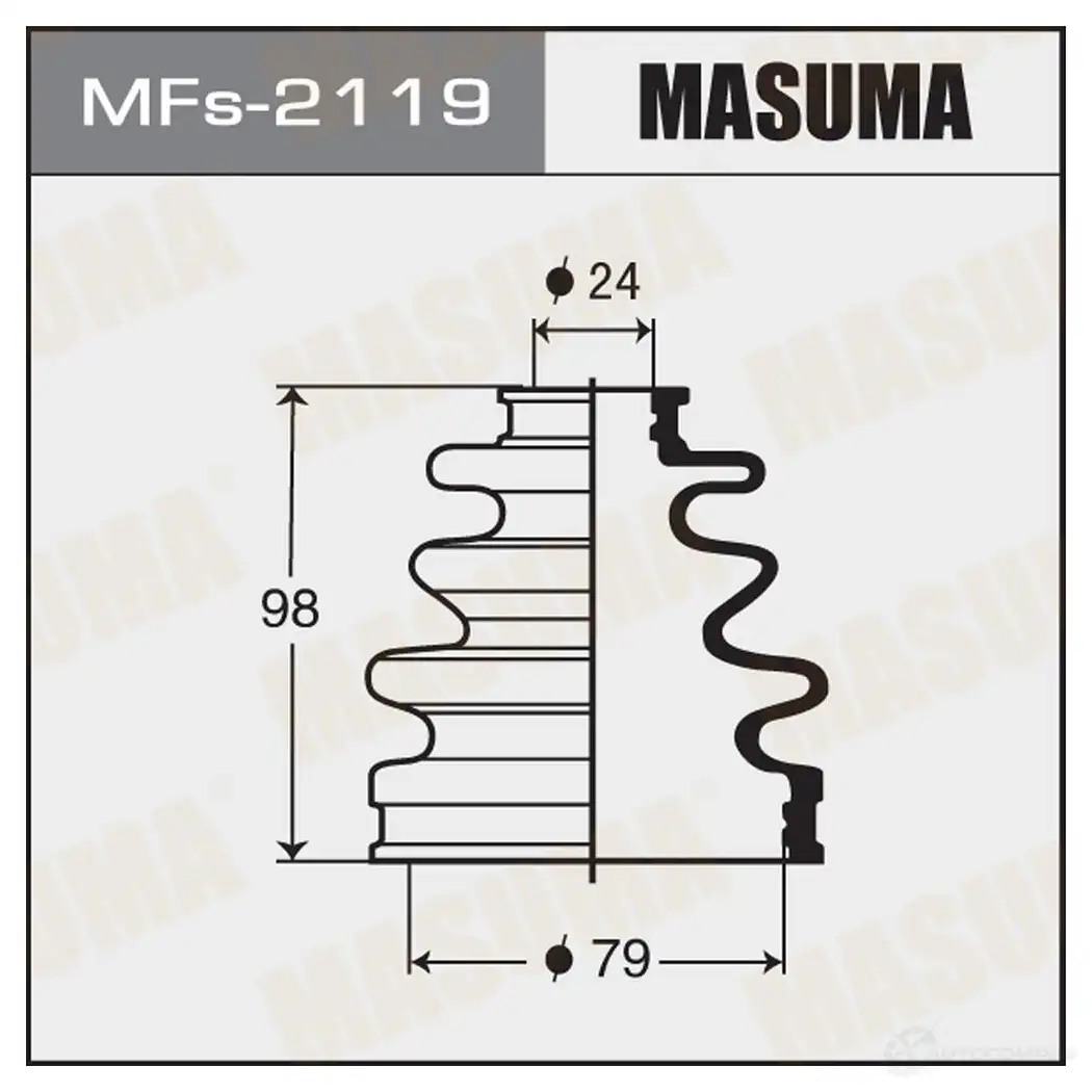 Пыльник ШРУСа (силикон) MASUMA MFs-2119 1422881121 MS845 84 изображение 0