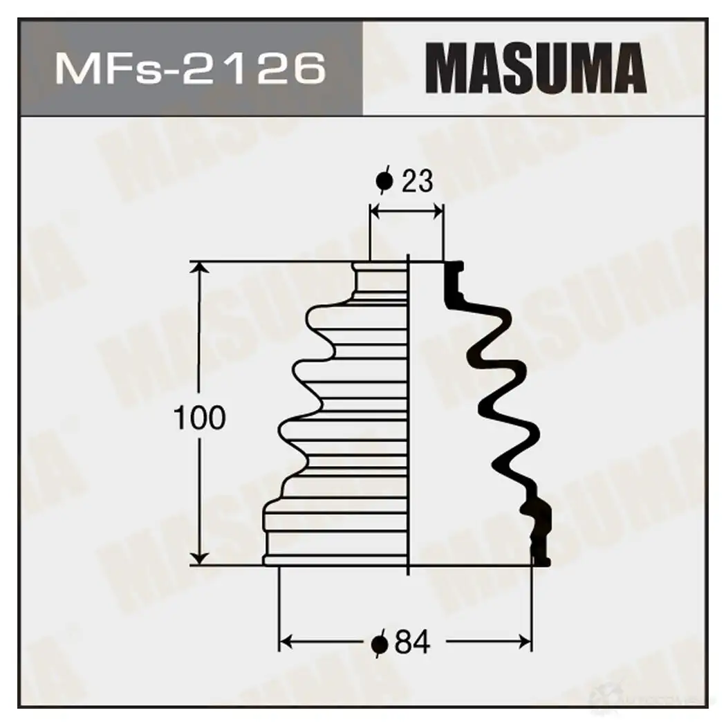 Пыльник ШРУСа (силикон) MASUMA 1422879005 MFs-2126 K GFY6C изображение 0