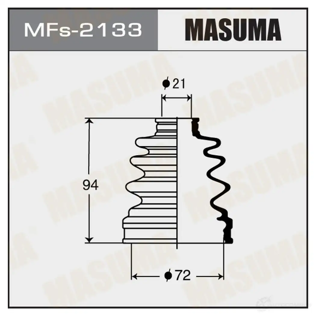 Пыльник ШРУСа (силикон) MASUMA MFs-2133 1422881152 INWZ61 Y изображение 0