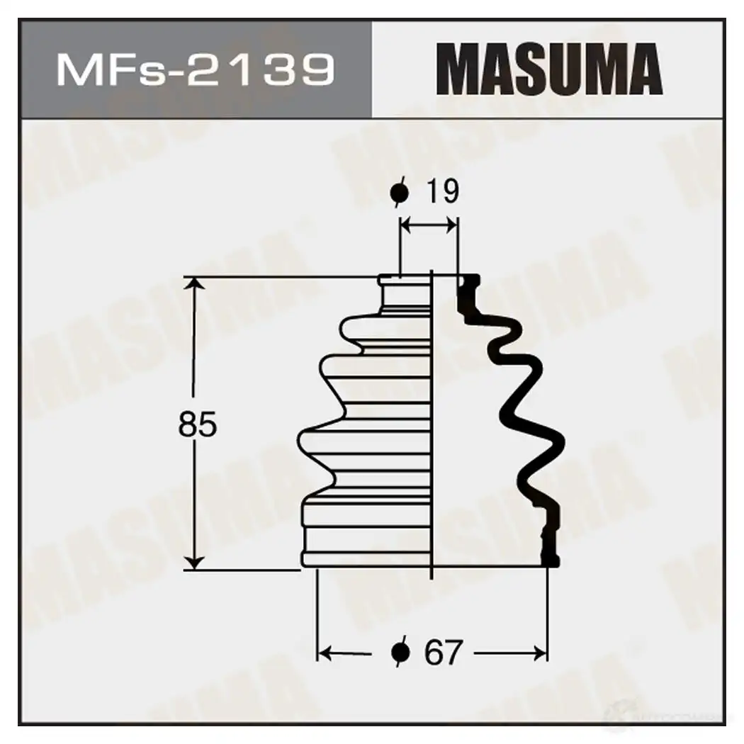 Пыльник ШРУСа (силикон) MASUMA MFs-2139 G044Y 7R 1422881151 изображение 0