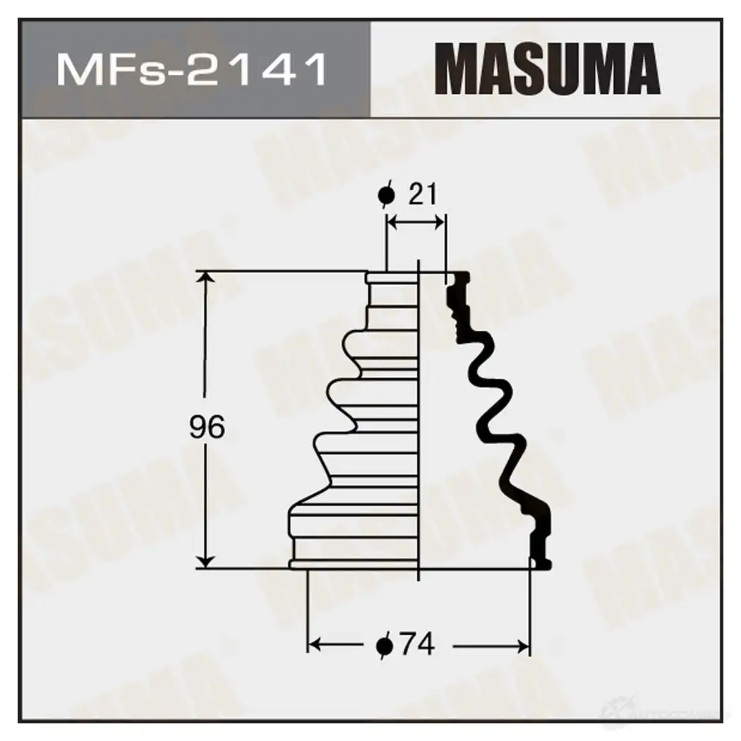 Пыльник ШРУСа (силикон) MASUMA D1C 6C MFs-2141 1422881150 изображение 0