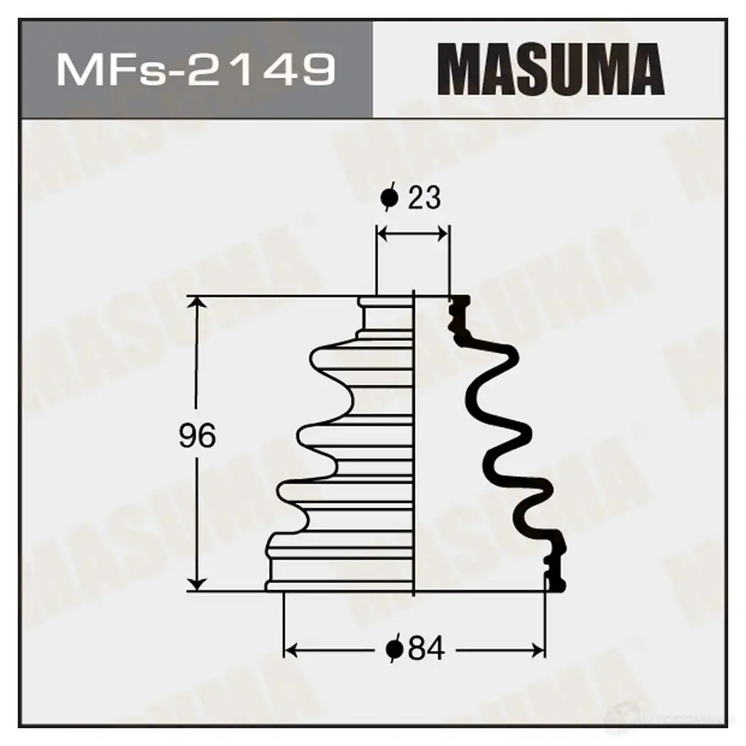 Пыльник ШРУСа (силикон) MASUMA 1P 3Y4 1422881147 MFs-2149 изображение 0