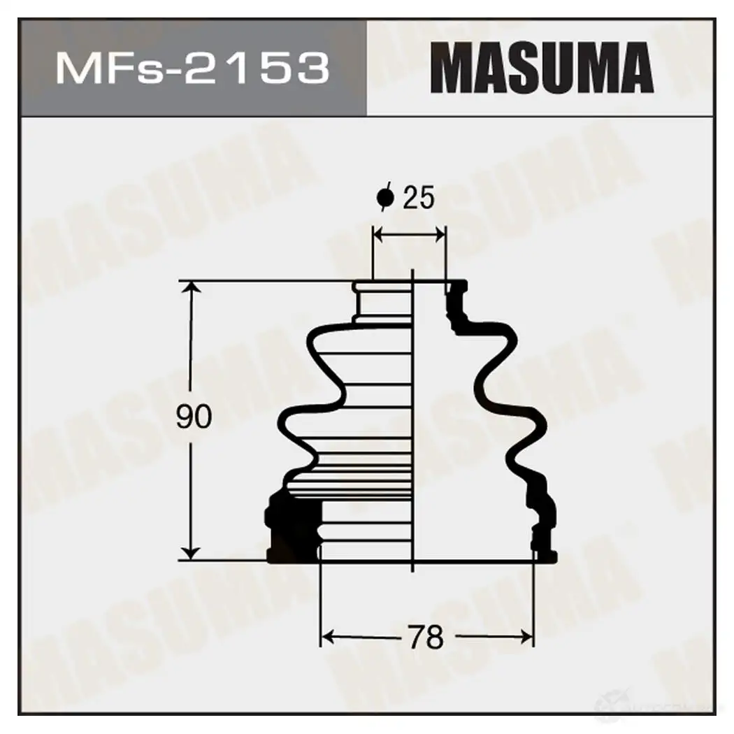 Пыльник ШРУСа (силикон) MASUMA MFs-2153 1422881143 KS0P F изображение 0