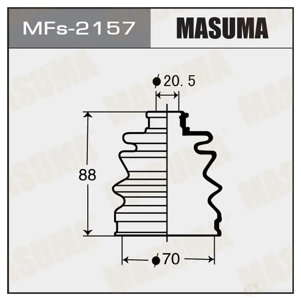 Пыльник ШРУСа (силикон) MASUMA MFs-2157 1422881142 U RDFC изображение 0