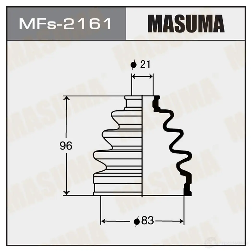 Пыльник ШРУСа (силикон) MASUMA X1 JZH5 MFs-2161 1422881140 изображение 0