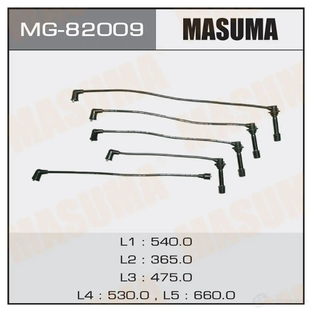 Провода высоковольтные (комплект) MASUMA 1422887659 MG-82009 T4S TVC