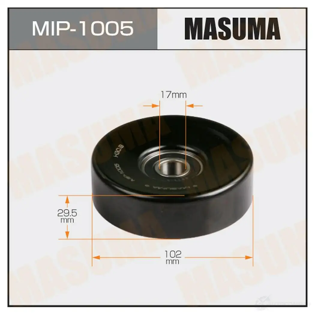 Ролик натяжителя приводного ремня MASUMA ECGGO J MIP-1005 1422887887 изображение 0