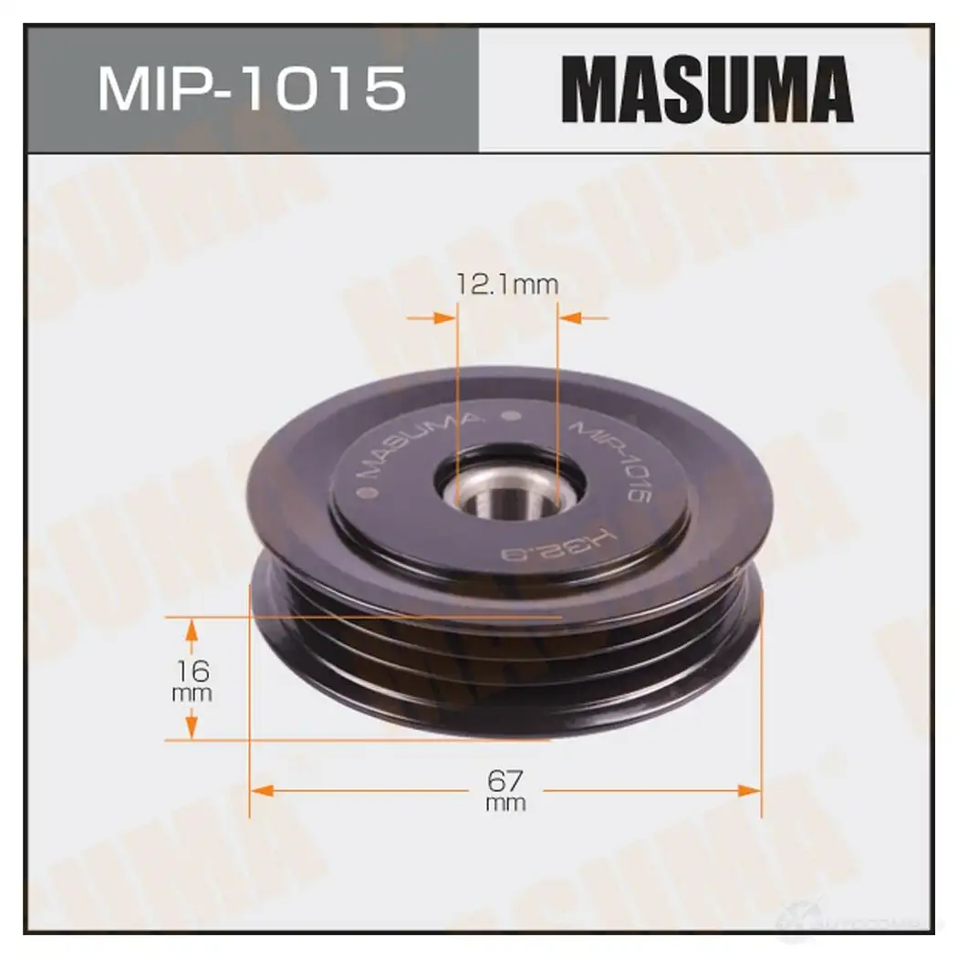 Ролик натяжителя приводного ремня MASUMA MIP-1015 Q A3QXF 1439698356 изображение 0