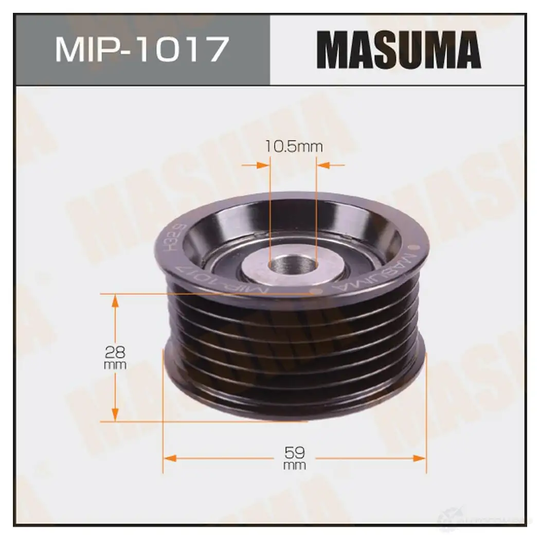 Ролик обводной приводного ремня MASUMA MIP-1017 XSK MN9 1439698358 изображение 0