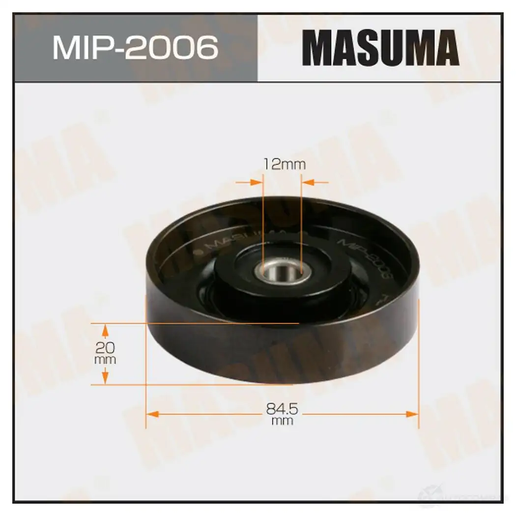 Ролик натяжителя приводного ремня MASUMA 5 B8VXU3 1422887819 MIP-2006 изображение 0