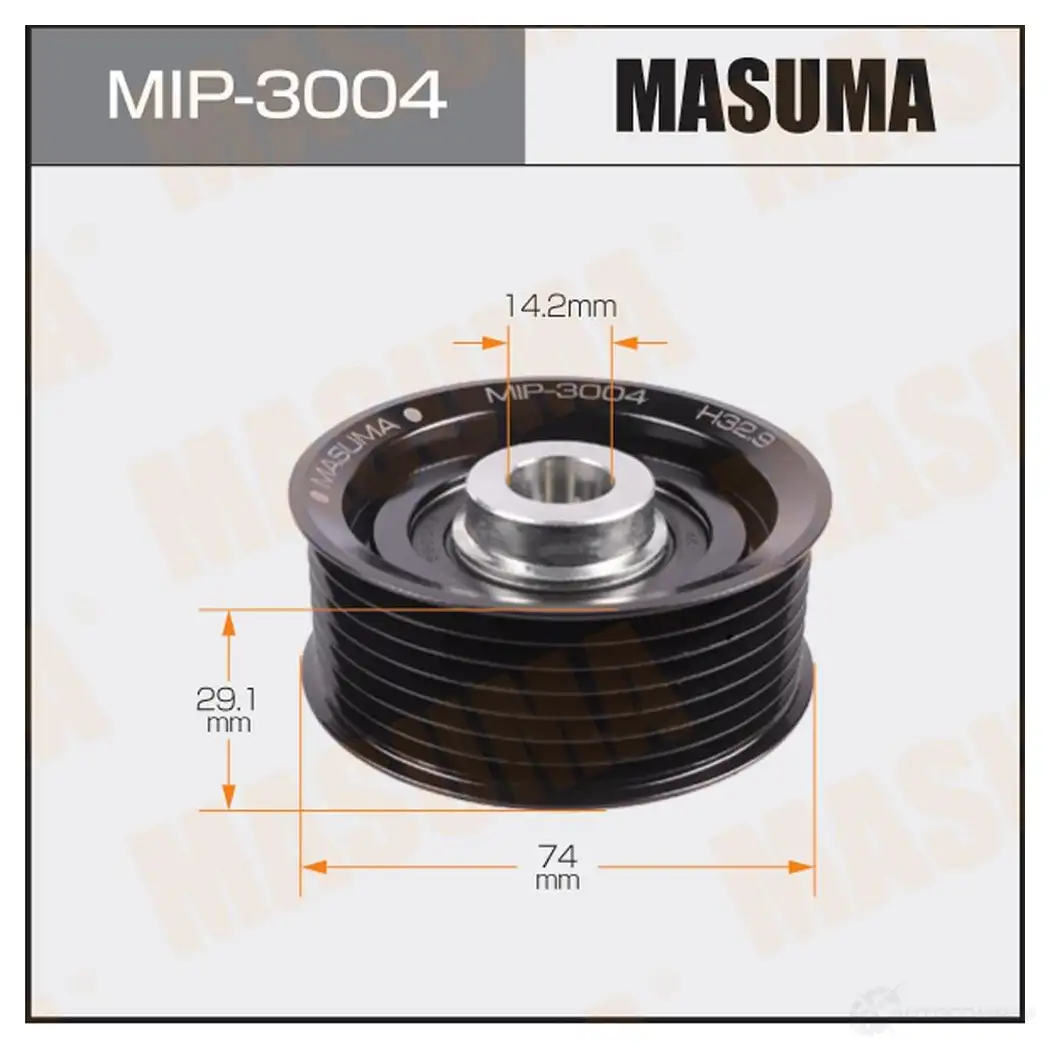 Ролик обводной приводного ремня MASUMA 1439698380 MIP-3004 Y 6A3C5 изображение 0