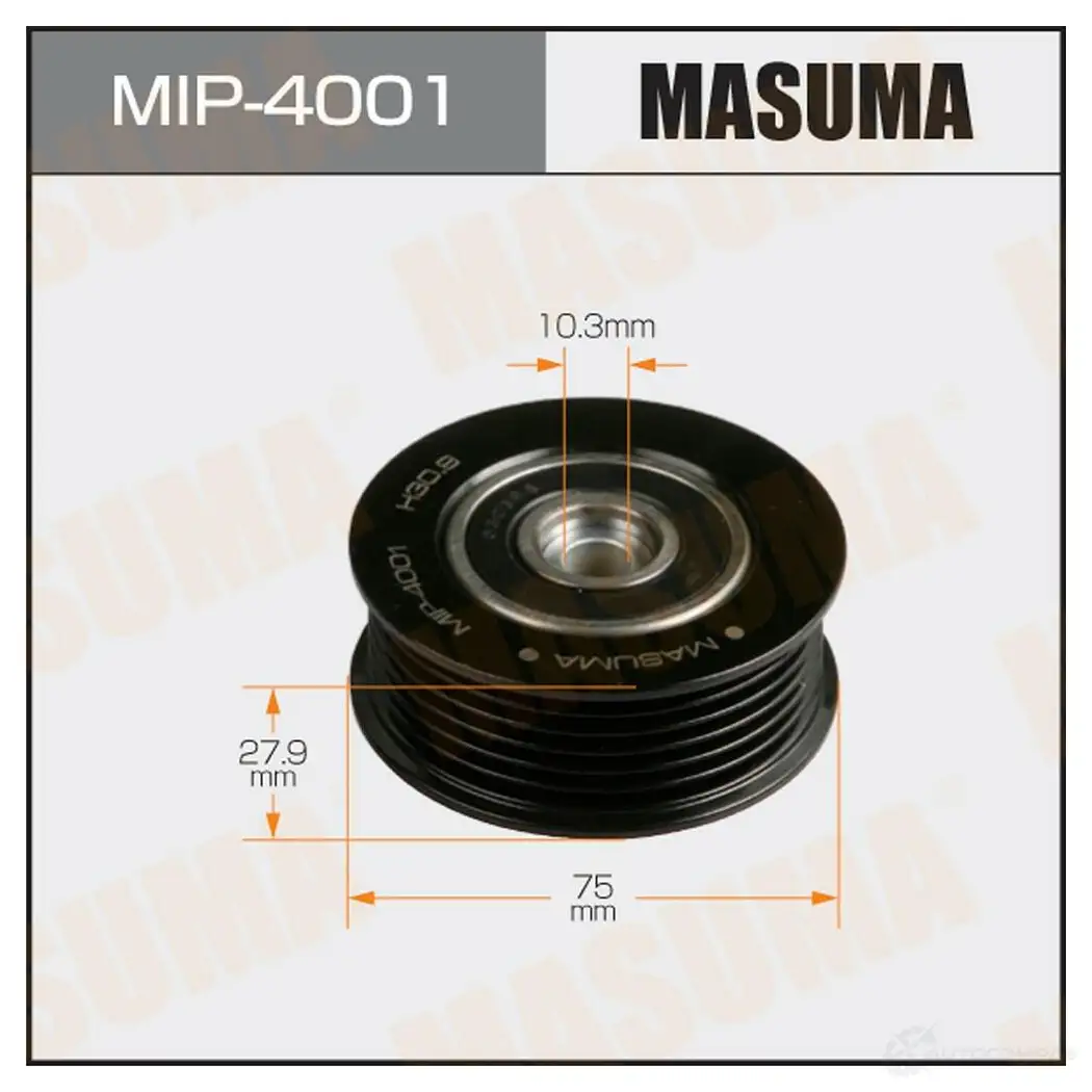 Ролик обводной приводного ремня MASUMA 1422887811 3E5NM VM MIP-4001 изображение 0