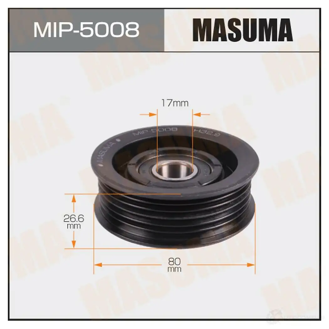 Ролик обводной приводного ремня MASUMA MIP-5008 C2 Y9I 1439698396 изображение 0