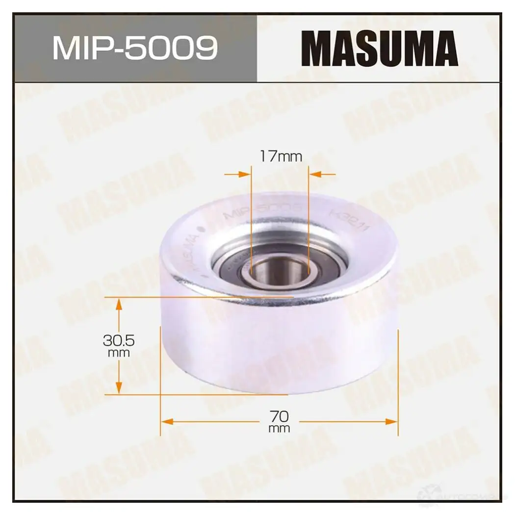 Ролик натяжителя приводного ремня MASUMA 1439698397 MIP-5009 4P 3JRKF изображение 0