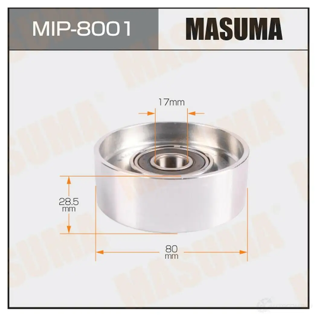 Ролик обводной приводного ремня MASUMA 1439698406 FI O6X7 MIP-8001 изображение 0