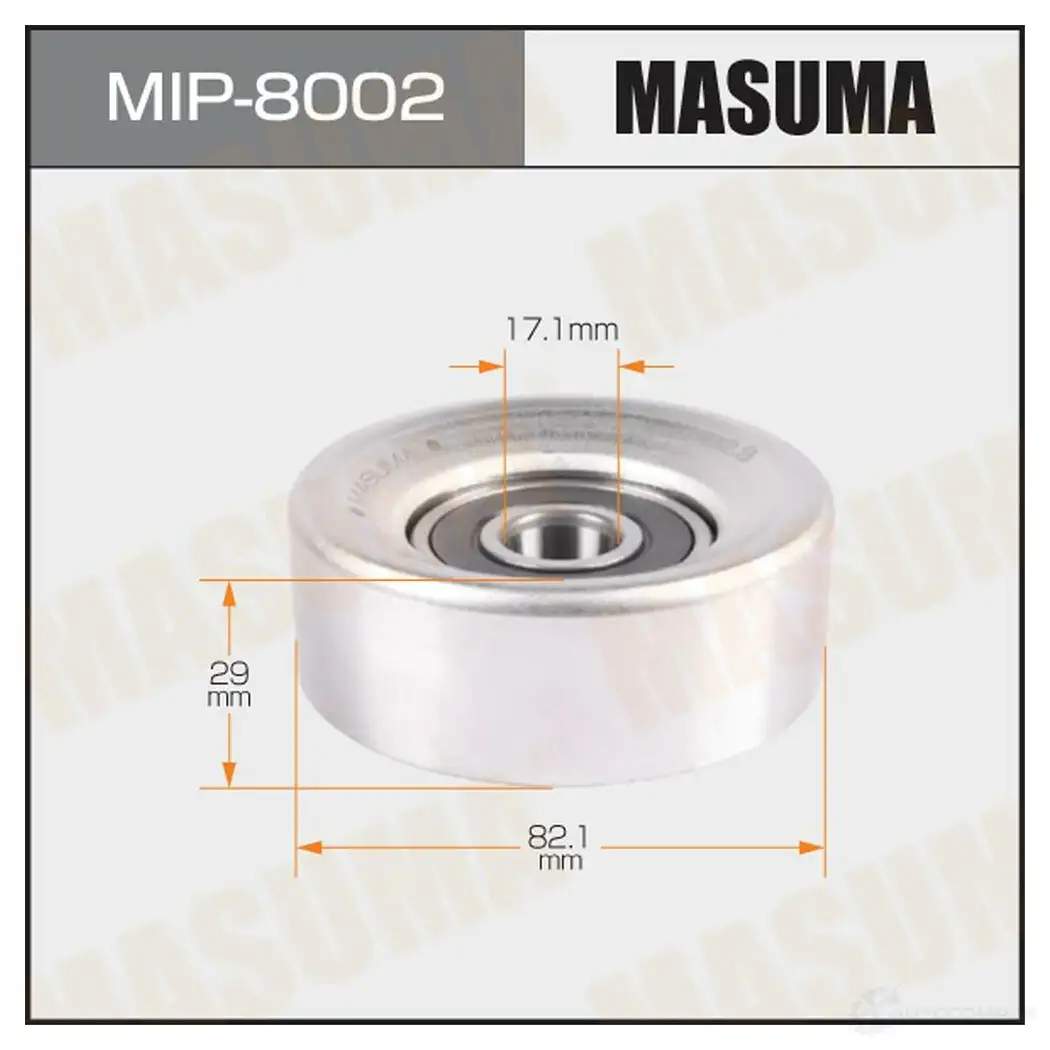 Ролик обводной приводного ремня MASUMA NKY K814 MIP-8002 1439698407 изображение 0