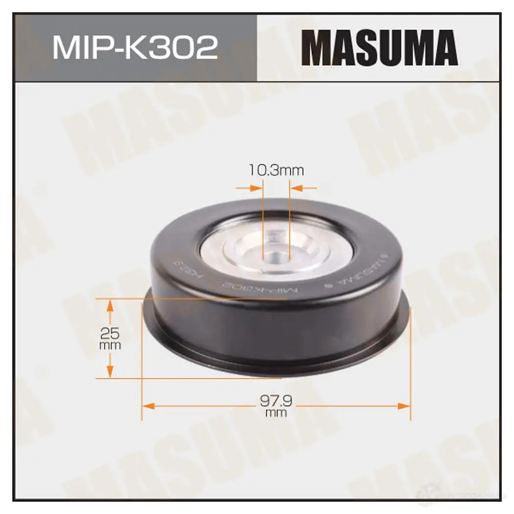 Ролик натяжителя приводного ремня MASUMA 1439698413 OL DMY MIP-K302 изображение 0