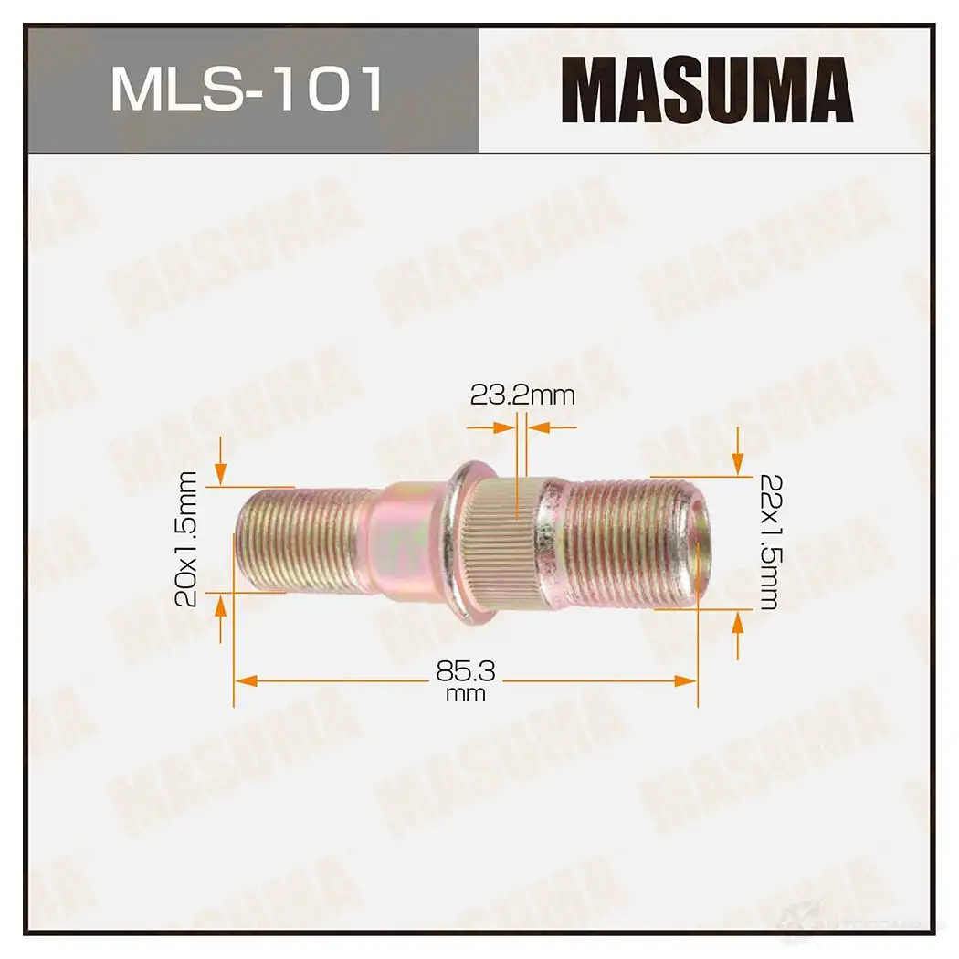Шпилька колесная M22x1.5(R), M20x1.5(R) MASUMA MLS-101 W F8GR 1422878810 изображение 0