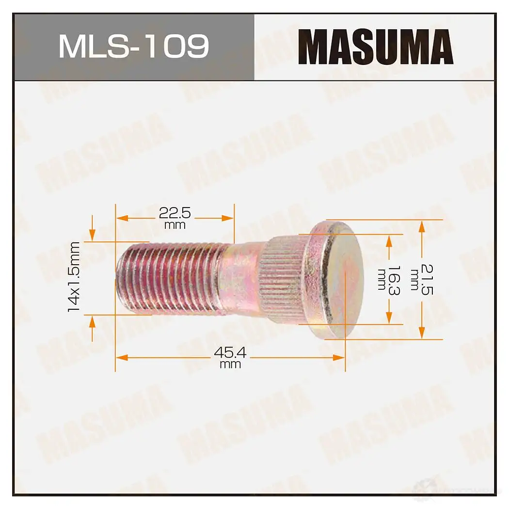 Шпилька колесная M14x1.5(R) MASUMA 1422882940 15 2AJJ MLS-109 изображение 0