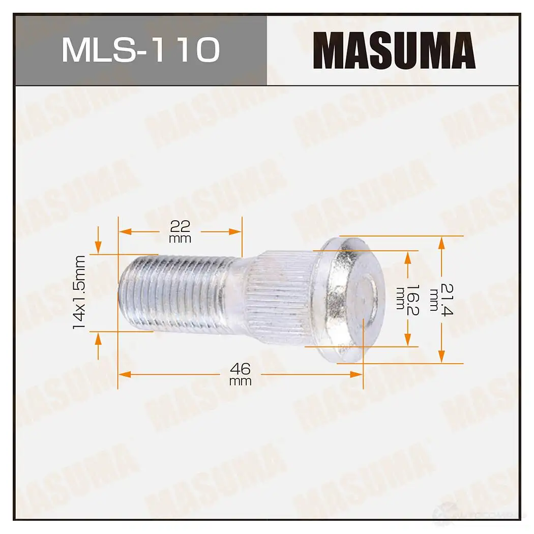 Шпилька колесная M14x1.5(L) MASUMA 1422882939 MLS-110 OAD 7AR
