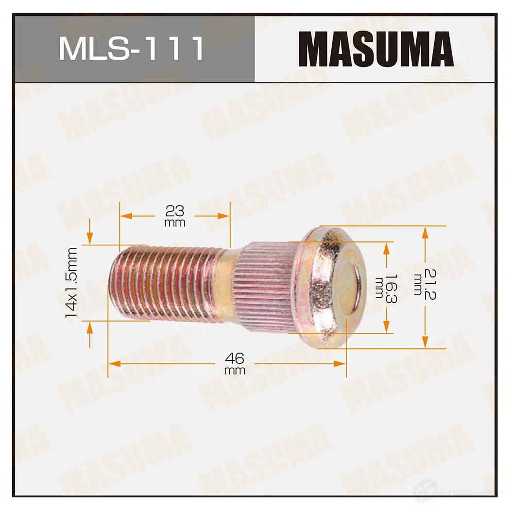 Шпилька колесная M14x1.5(R) MASUMA MLS-111 1422882938 G YT0Y
