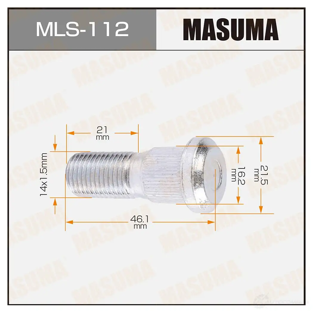 Шпилька колесная M14x1.5(L) MASUMA PSAR 8 MLS-112 1422882937