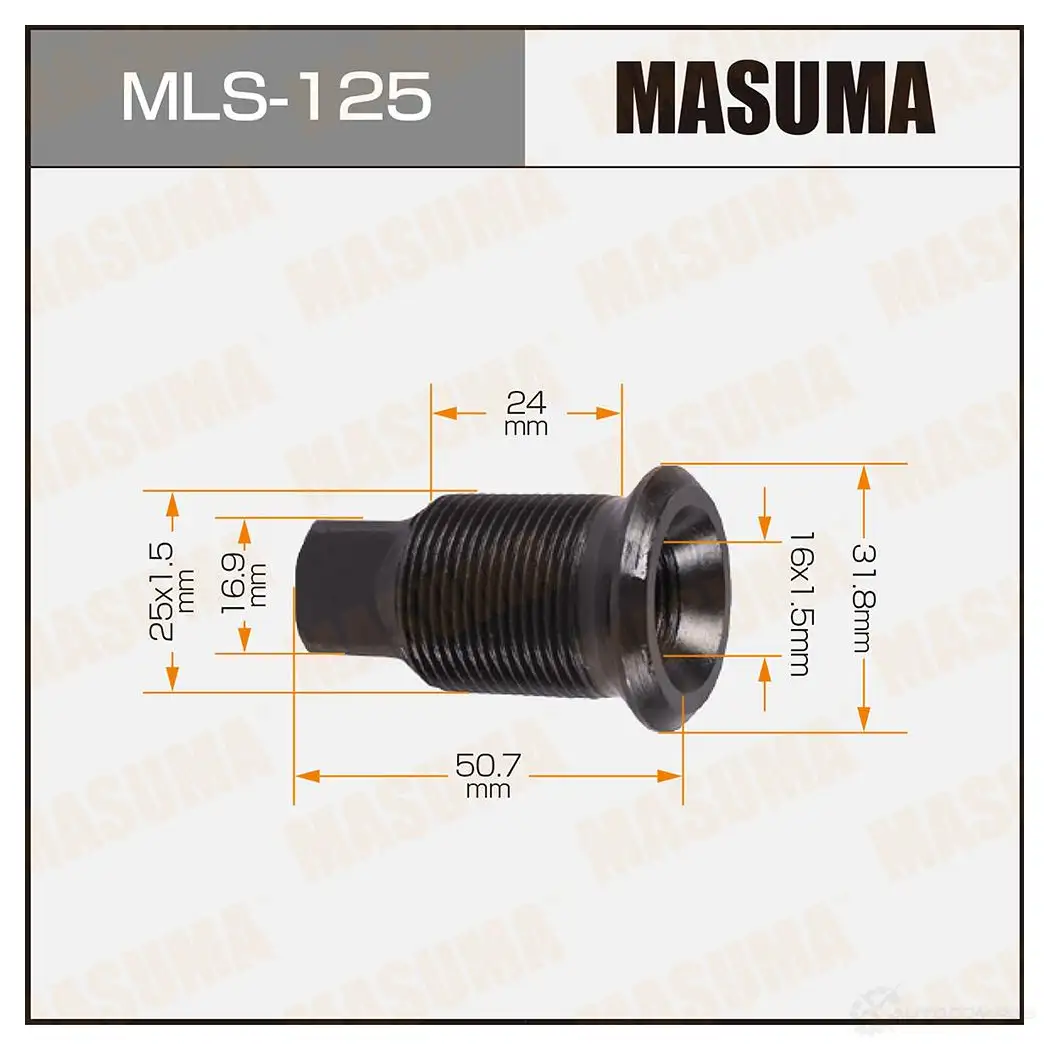 Футорка колесная M25x1.5(L), M16x1.5(L) MASUMA MLS-125 1422878799 QECAJT J
