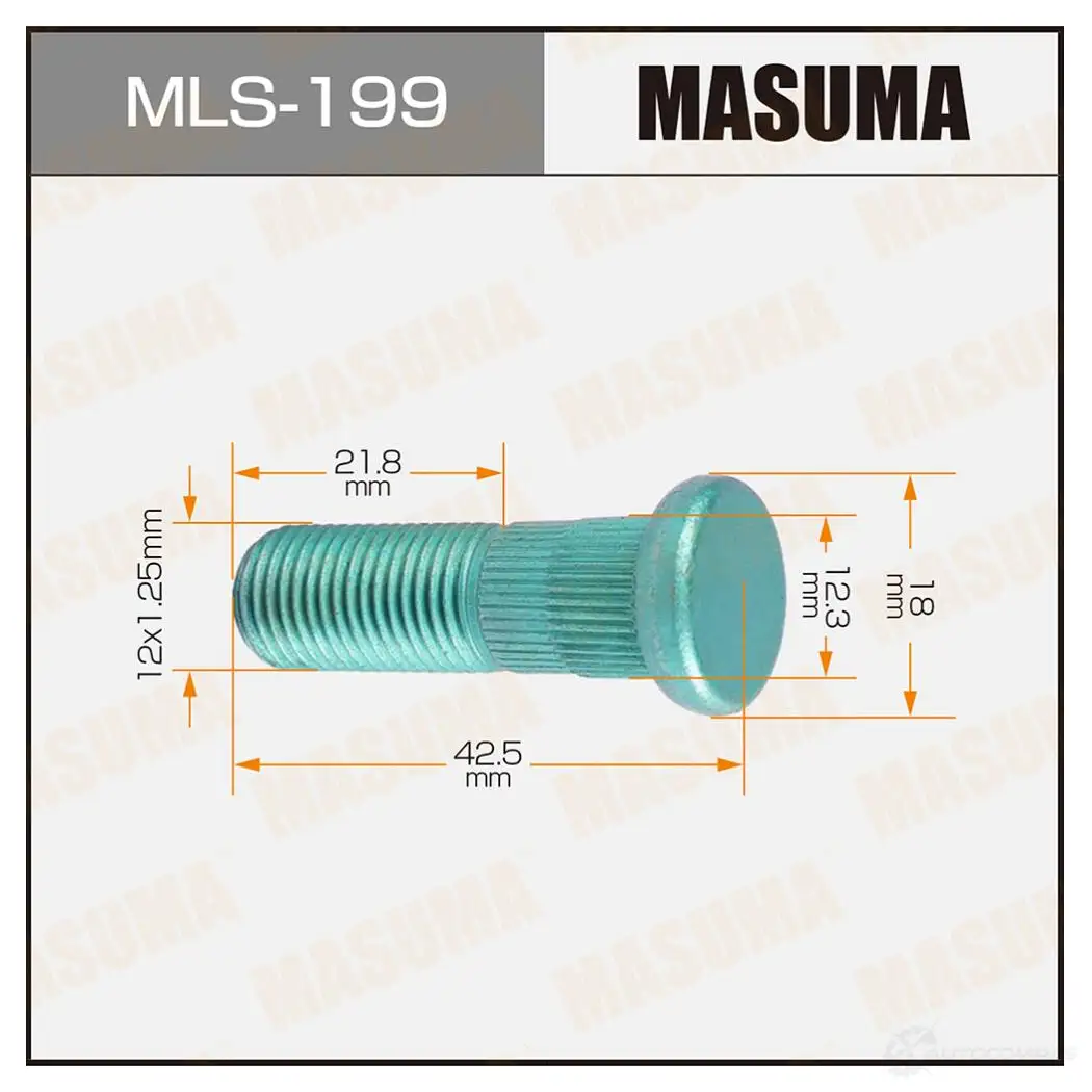 Шпилька колесная M12X1.25(R)Masuma MASUMA 1422878835 7GZIY TE MLS-199 изображение 0