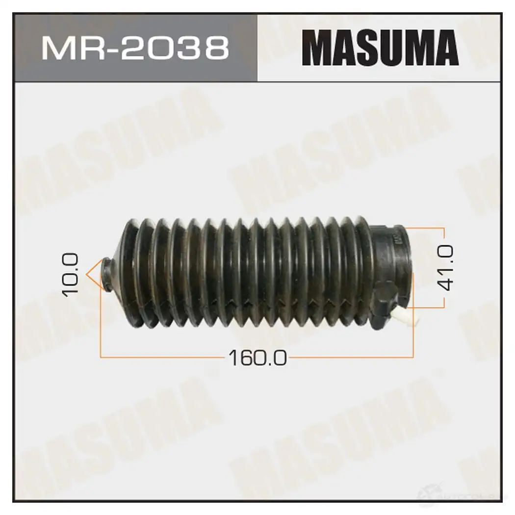 Пыльник рейки рулевой (резина) MASUMA 1422881333 MR-2038 0T08 Z изображение 0