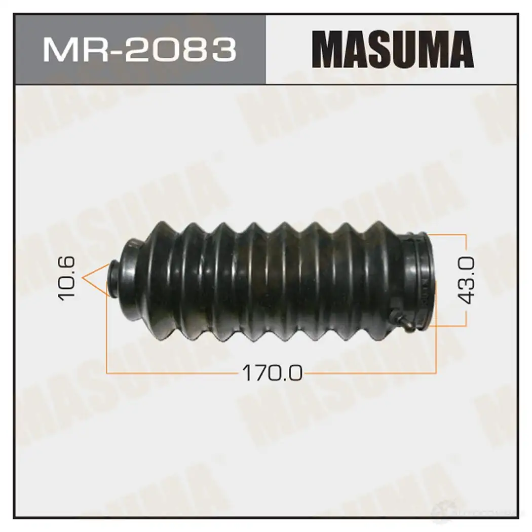 Пыльник рейки рулевой (резина) MASUMA 1422881319 GHUCRZ H MR-2083 изображение 0