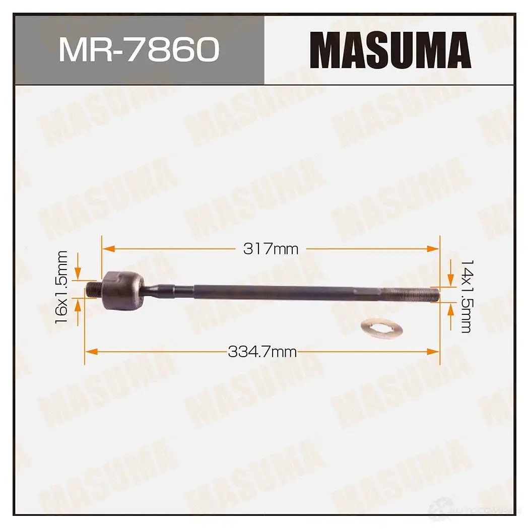 Тяга рулевая MASUMA 1422882119 MR-7860 GT9G B6P изображение 0