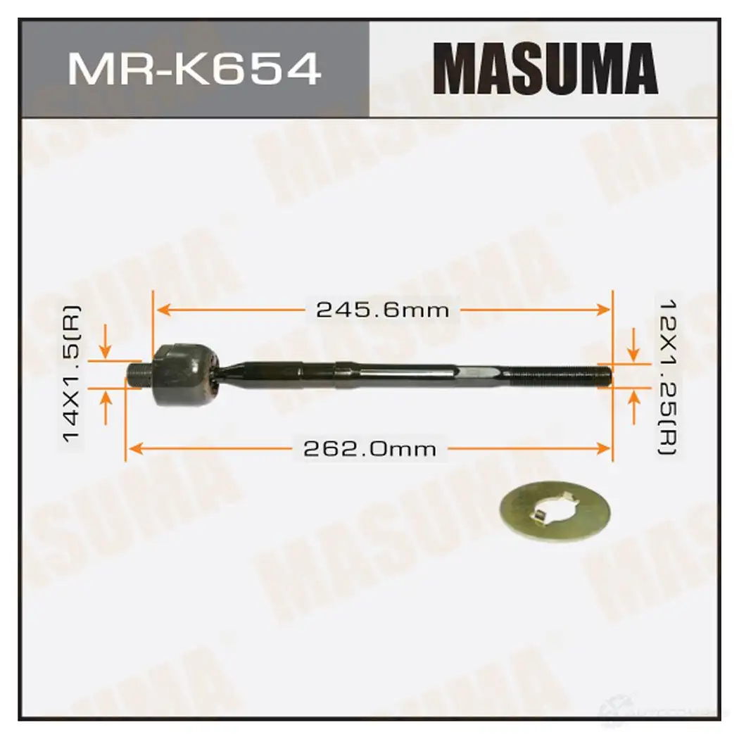 Тяга рулевая MASUMA MR-K654 1422881986 O2VBPH S изображение 0