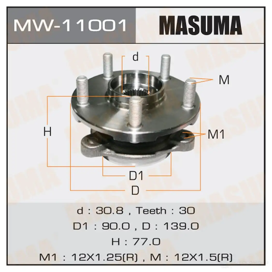 Ступичный узел MASUMA 1422879479 IO 3JG MW-11001 изображение 0