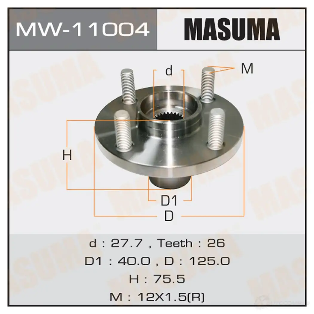 Ступичный узел MASUMA 1422879476 MW-11004 FK4Y 1SE изображение 0