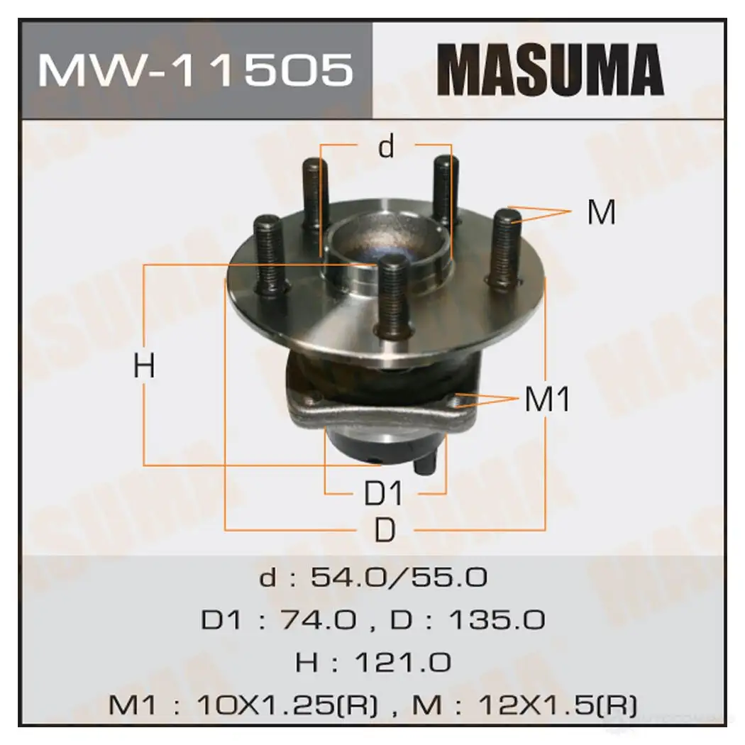 Ступичный узел MASUMA O043 0 MW-11505 1422879466 изображение 0